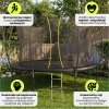 Trampolina ogrodowa XXL dla dzieci HyperMotion - 366 cm 12FT 2 - z drabinką i siatką wewnętrzną - do ogrodu